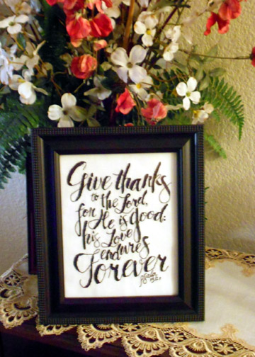 Give Thanks Stitched By Jenny Hoden